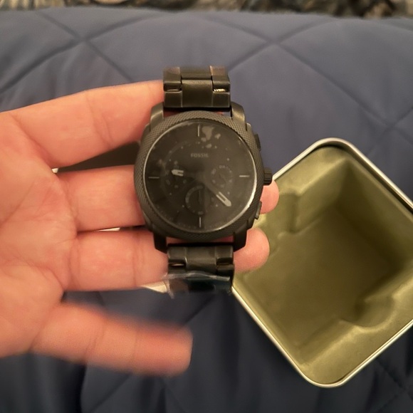 Fossil Men’s Chronograph Watch – Black Stainless Steel with Box - Picture 2 of 7